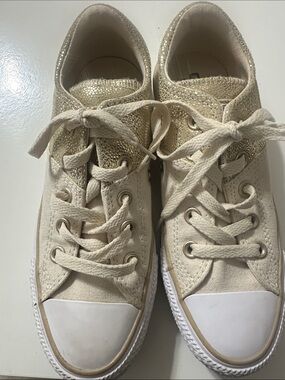 Converse Metallic Gold Low-Top Sneakers